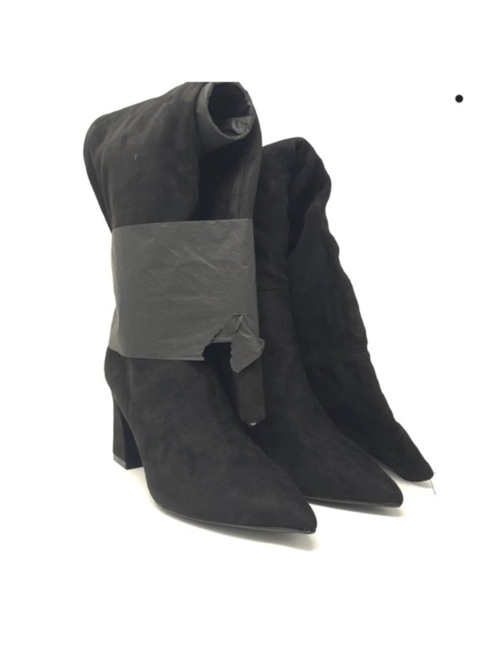 Marc Fisher Black Suede Over-the-Knee Pointed Toe Boots 6M